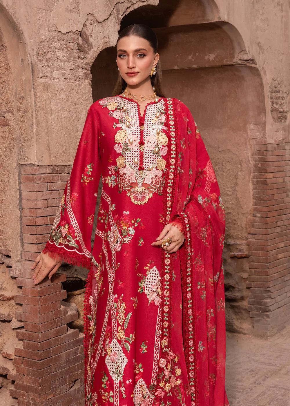 ROSE-6-A | Breeze Unstitched Lawn'26 | Saira Shakira