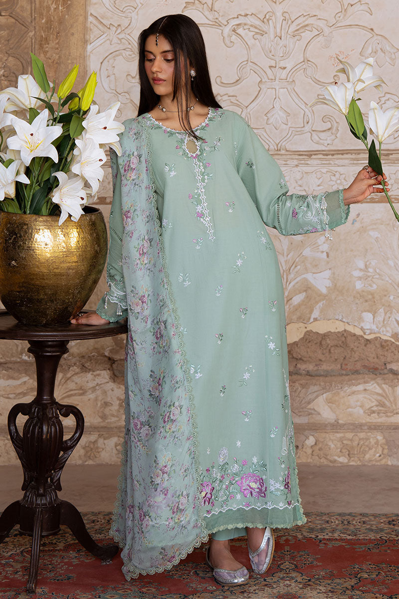 SAGE GRACE-3PC EMBROIDERED LAWN SUIT | Cross Stitch