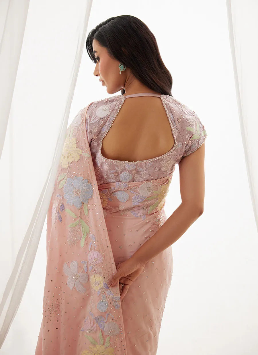 Neve Blush Saree And Blouse | LUXE PRET' 25 | FARAH TALIB AZIZ