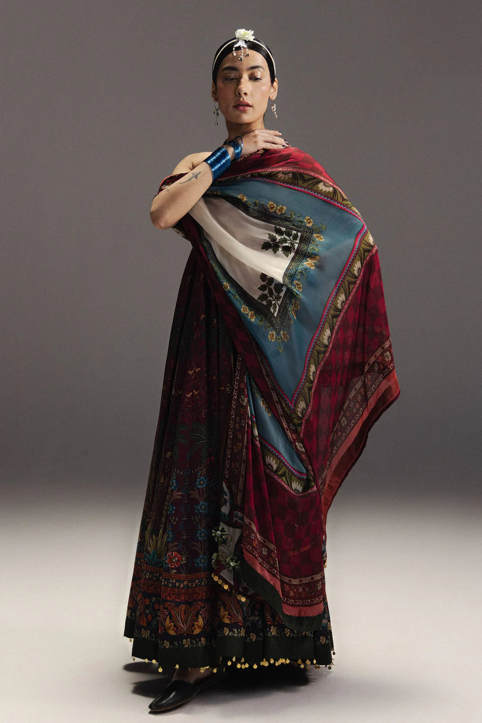 FIRDAUS-D6 | Zara Shahjahan Unstitched Anarkali’26