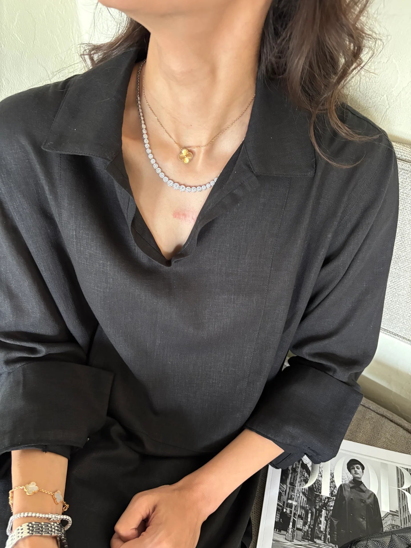 BLACK LINEN WILLOW SET | Sak Atelier