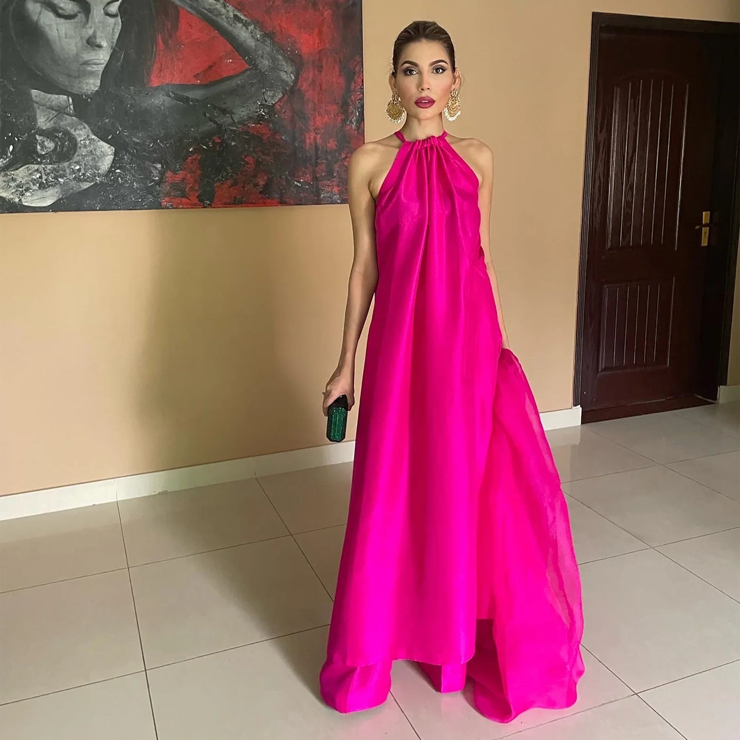 Halter Fusia Pink | SADAF KANWAL