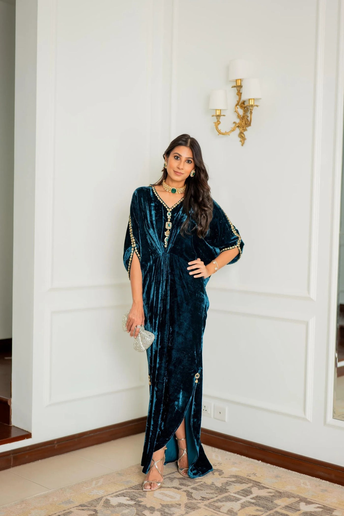 16626-Teal | Velvet '25 | Ayesha Somaya