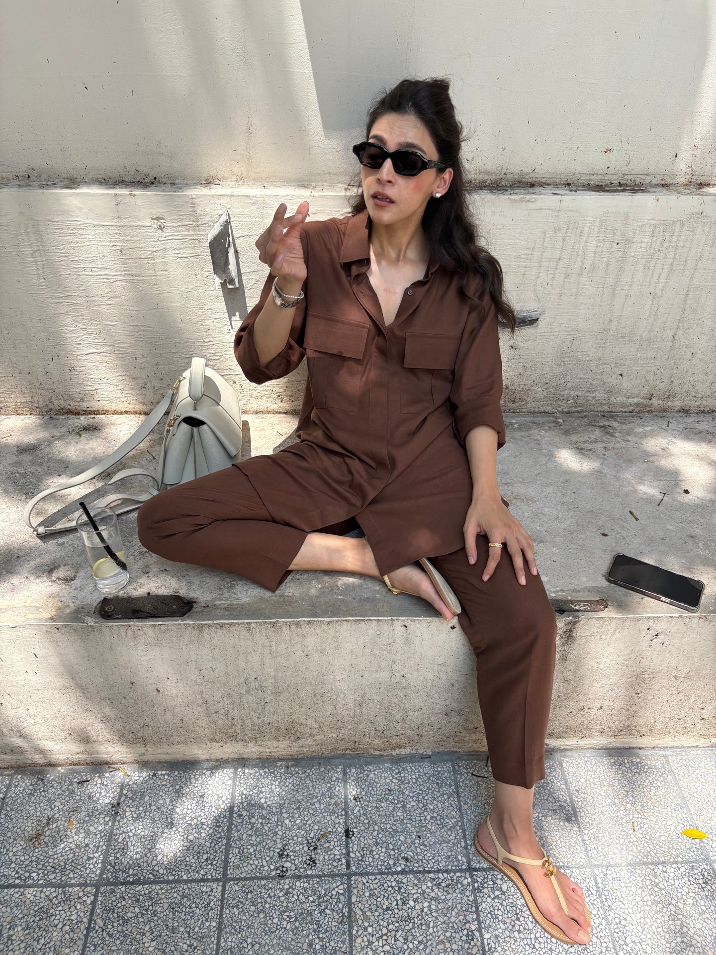 CHOCOLATE BROWN CAPRI SET | Sak Atelier