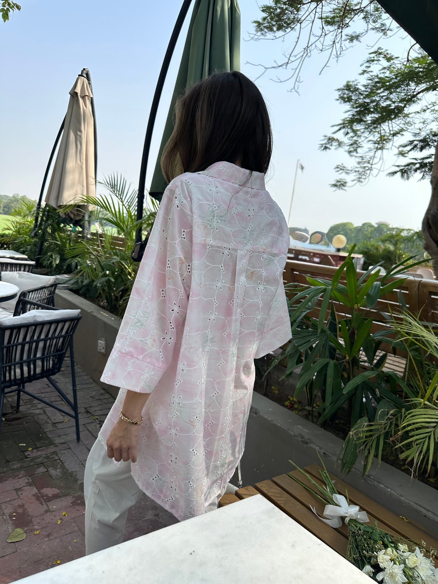 PINK LAWN TOBY TUNIC WITH TULIP SHALWAR | Sak Atelier