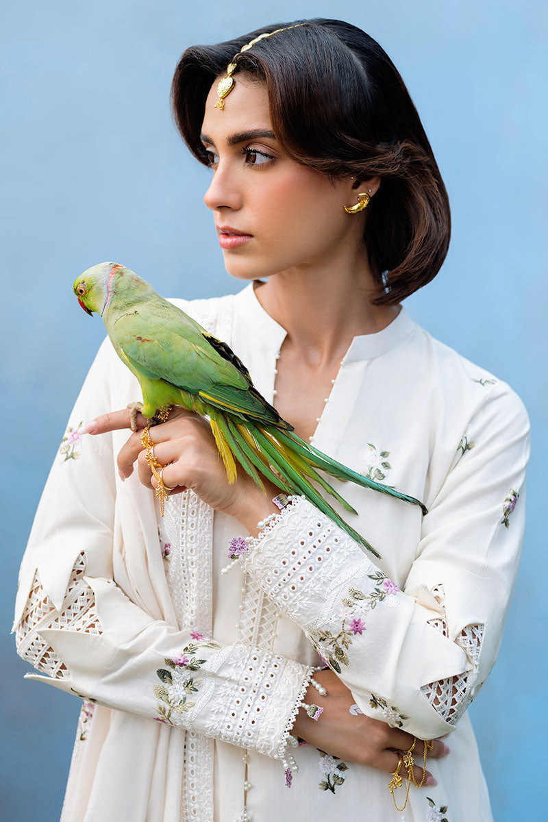 PETAL PARADISE-3PC EMBROIDERED LAWN SUIT | Cross Stitch