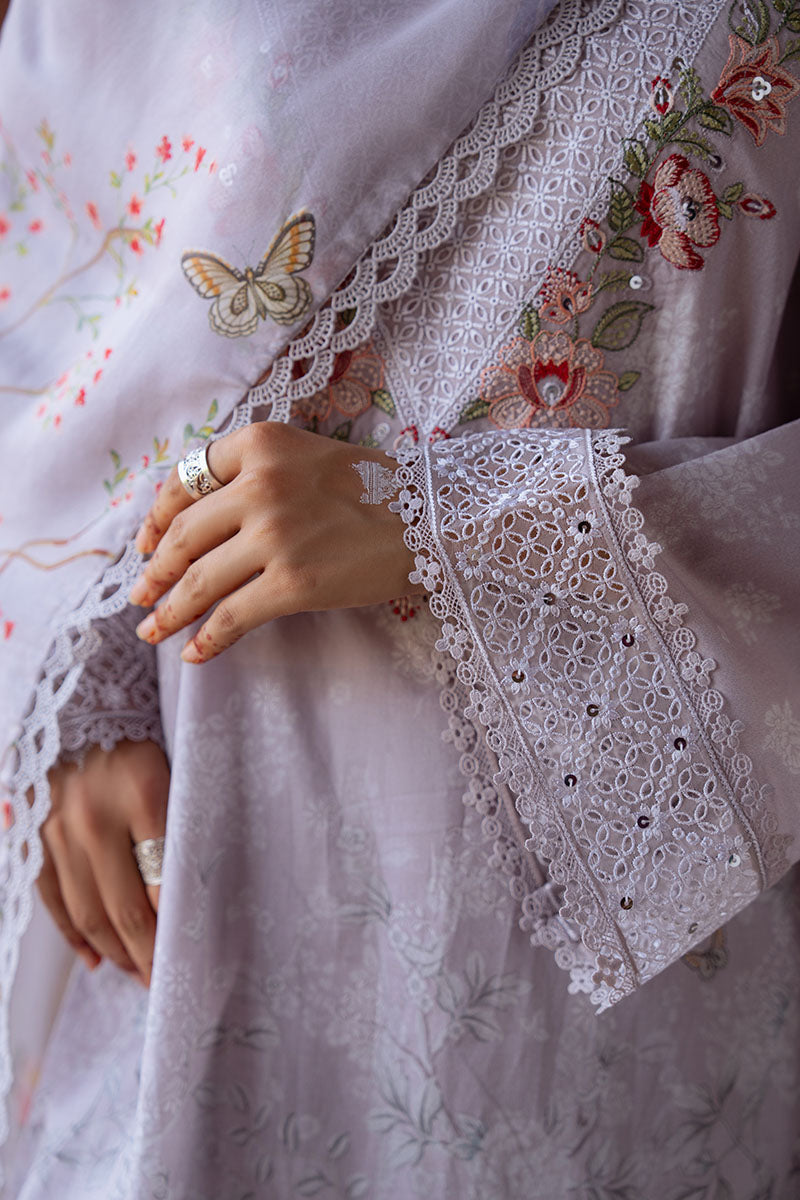 VIOLET POSY-3PC PRINTED LAWN SUIT | Cross Stitch
