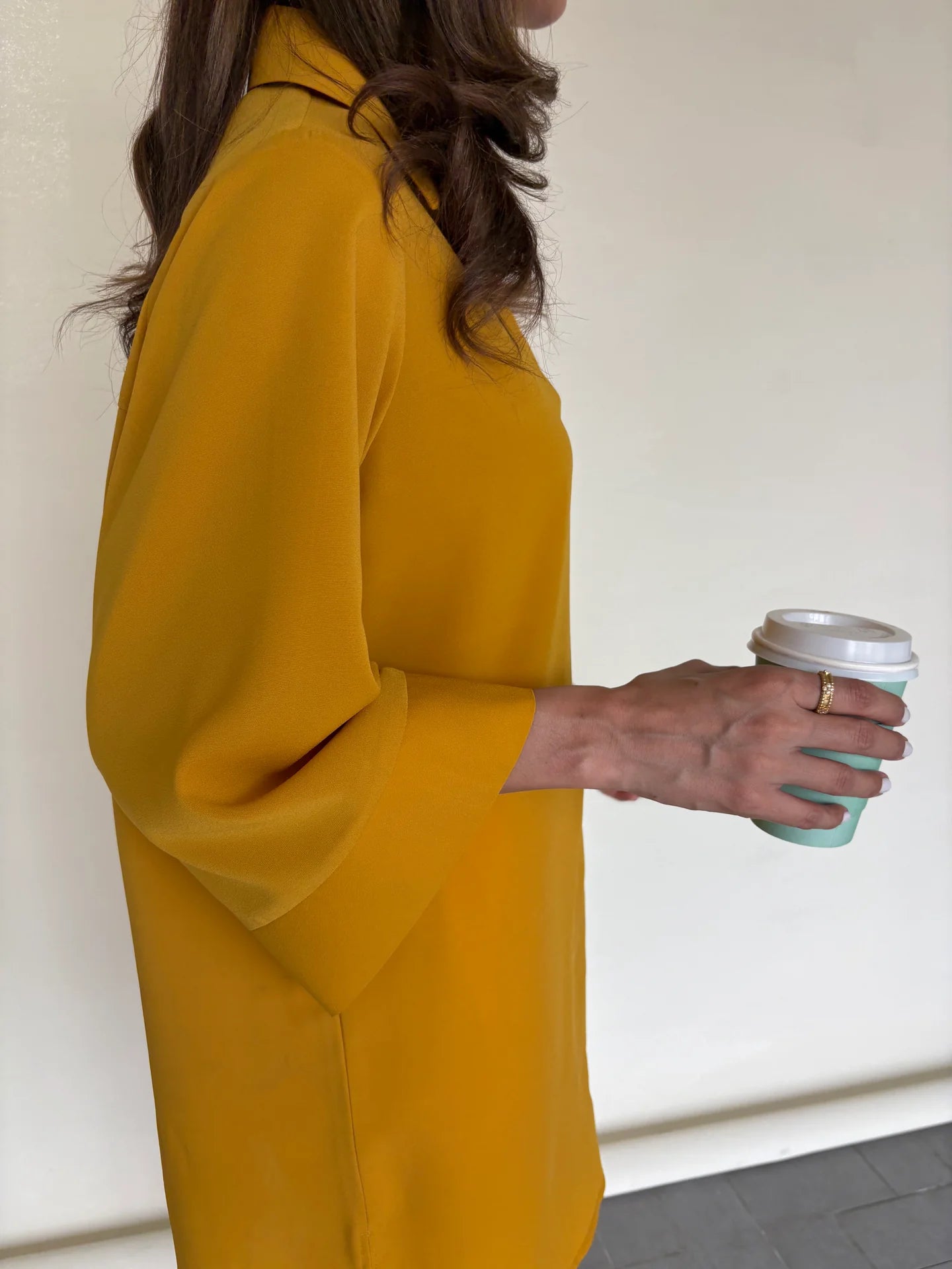 MUSTARD TOBY TUNIC WITH TULIP SHALWAR | Sak Atelier