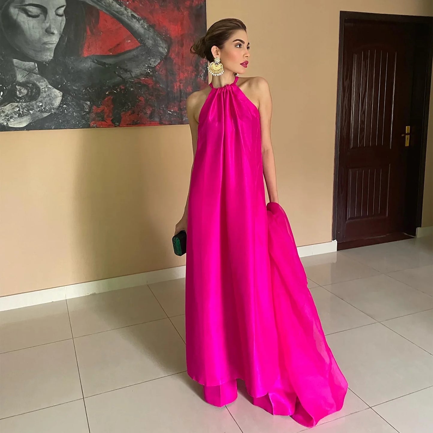 Halter Fusia Pink | SADAF KANWAL