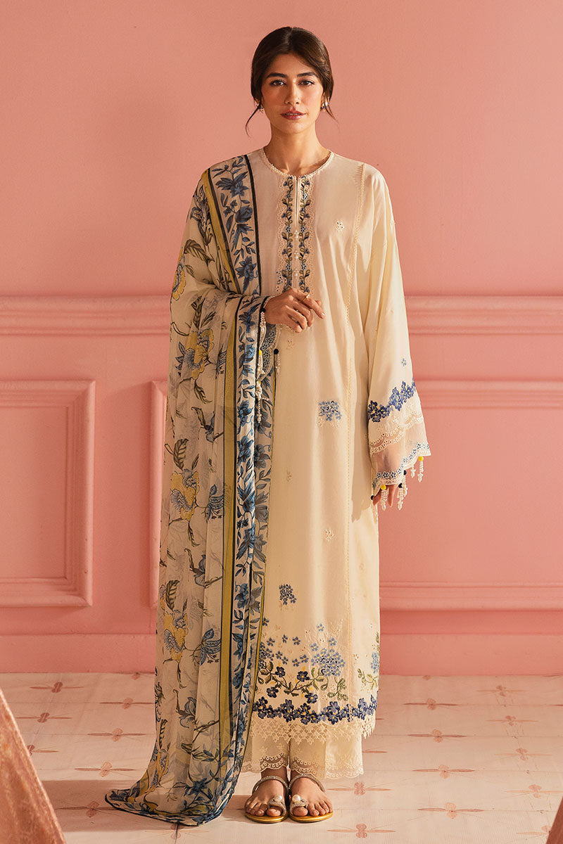 BLUE ALLURE-3PC PRINTED LAWN SUIT | Cross Stitch