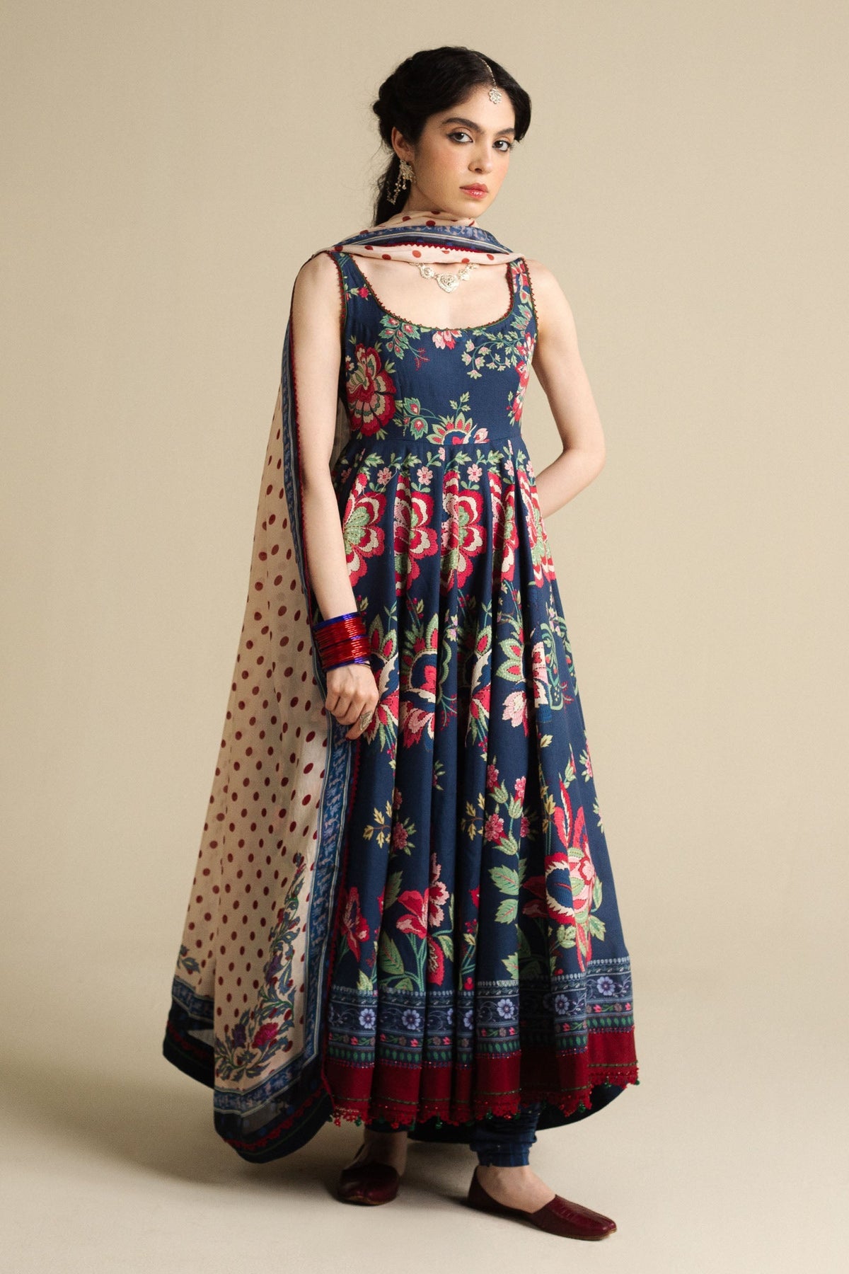 NEELOFUR-D4 | Zara Shahjahan Unstitched Anarkali’25 (RTS)