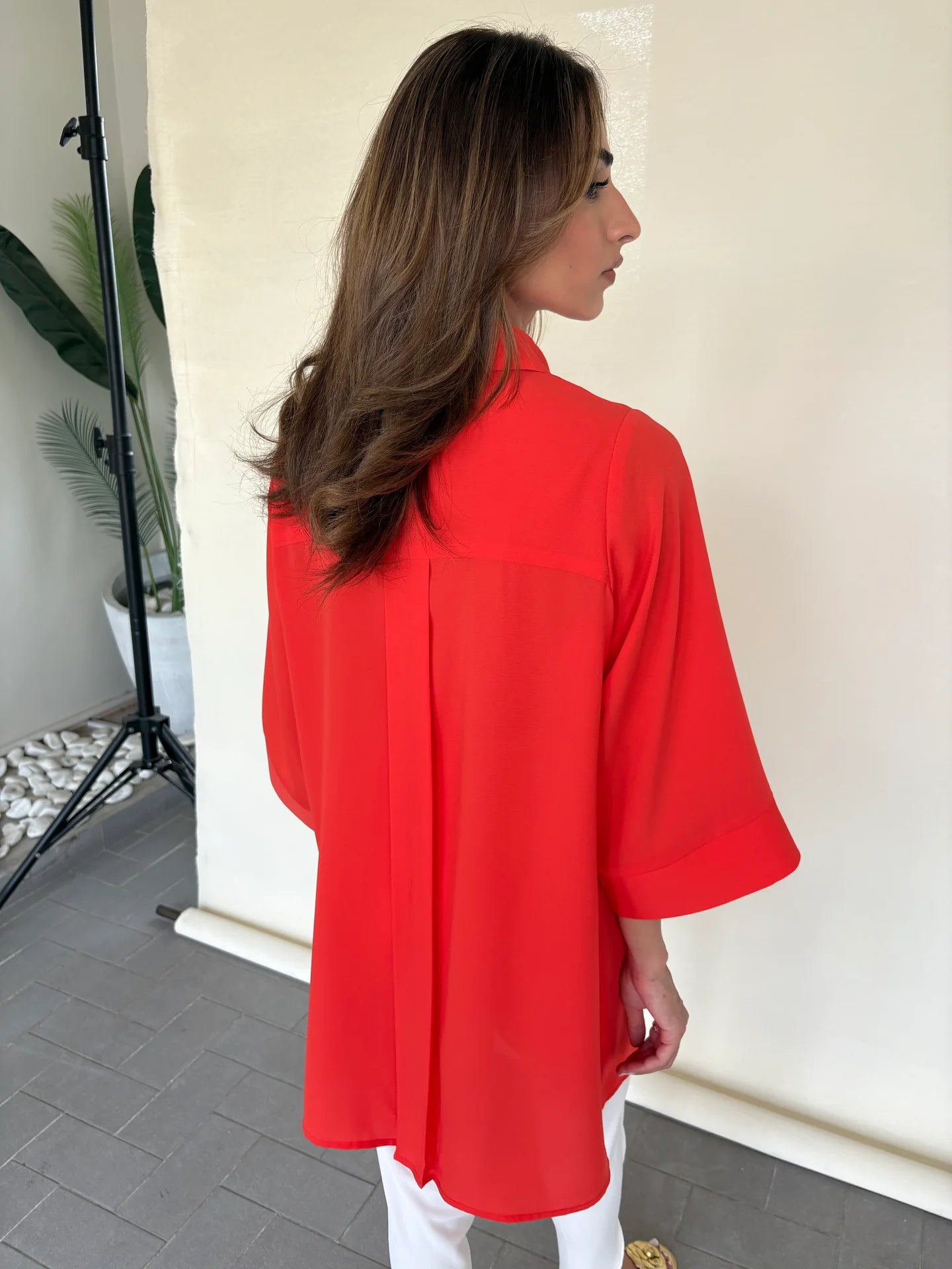 ORANGE TOBY TUNIC WITH TULIP SHALWAR | Sak Atelier