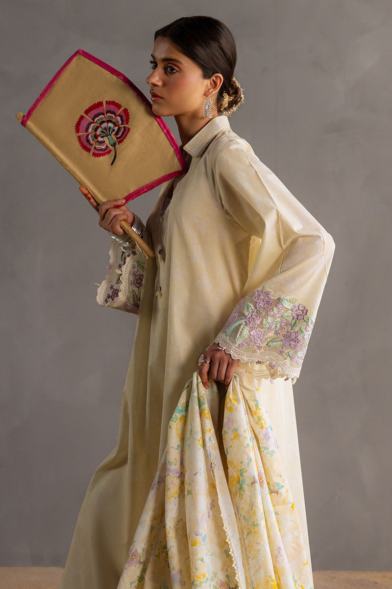 SUNSHINE GLOW-3PC PRINTED LAWN SUIT | Cross Stitch