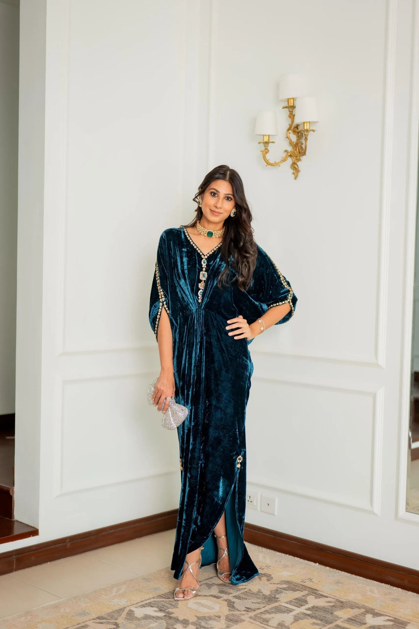 16626-Teal | Velvet '25 | Ayesha Somaya