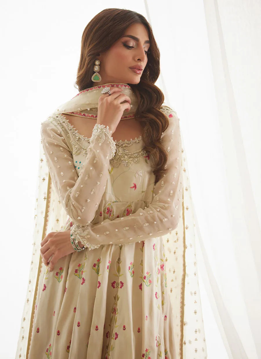 Aris Ivory Kalidaar And Dupatta | LUXE PRET' 25 | FARAH TALIB AZIZ