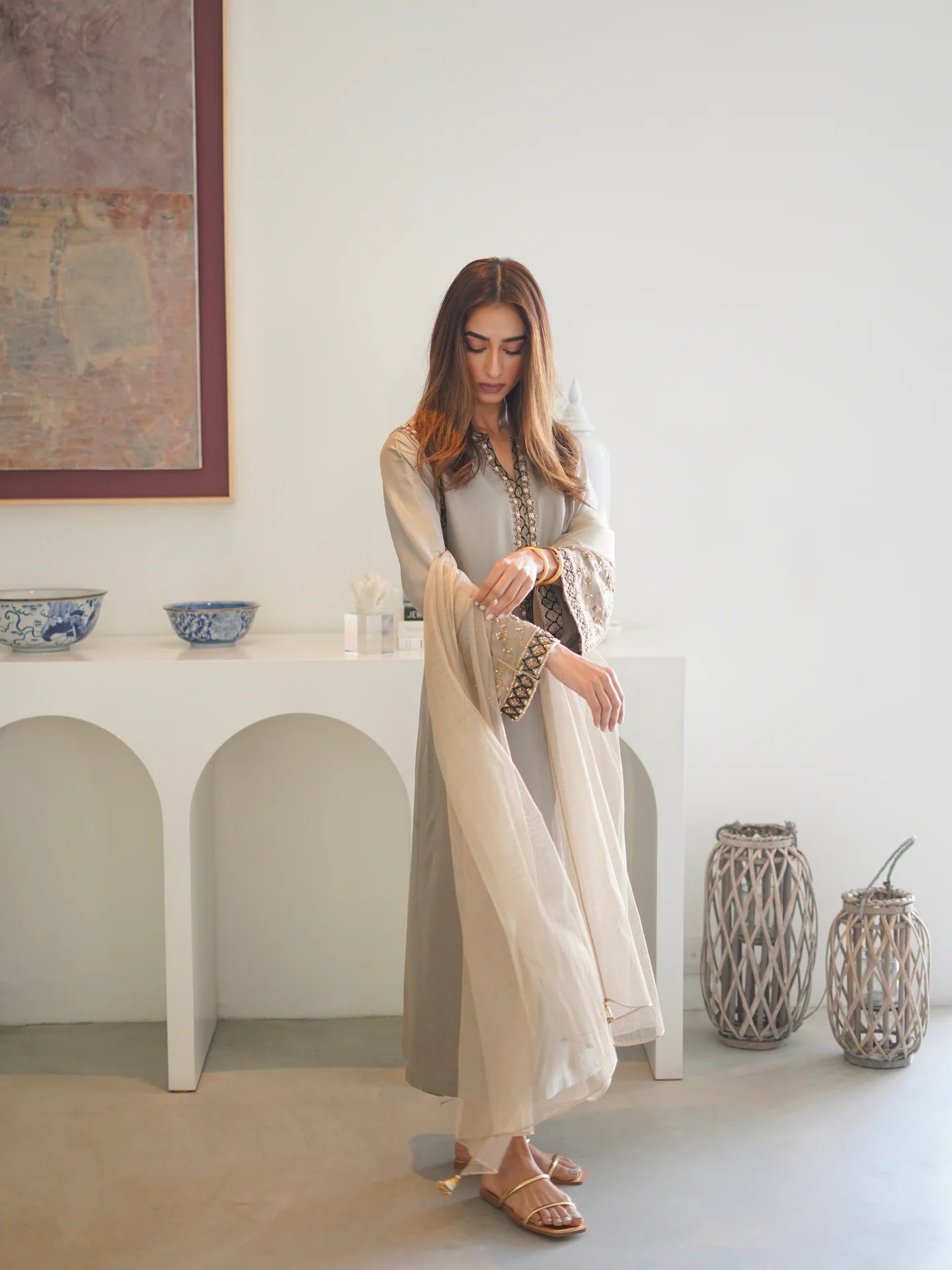 GANGA-JAMUNI ZARI DUPATTA | SAK ATELIER