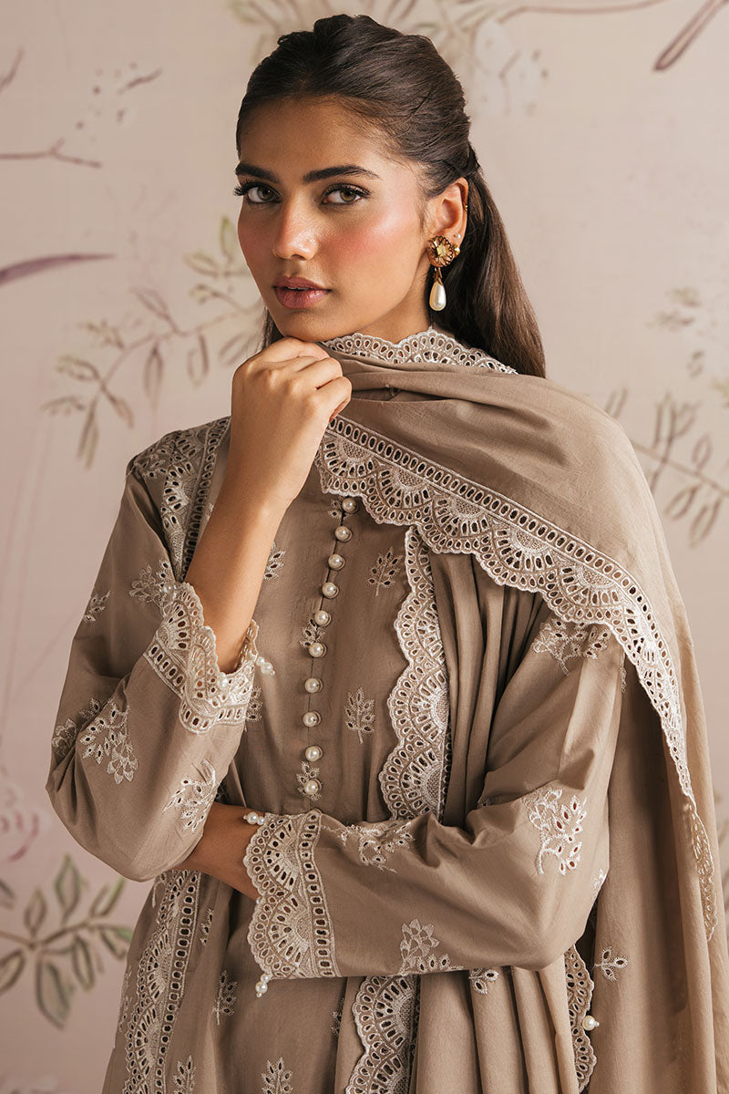 GRAY FOREST-3PC CHIKANKARI SUIT | Cross Stitch