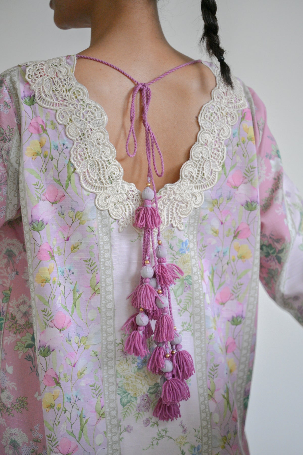 WHISPERS OF SUMMER / LILAC LUXURY PRINTED EMBROIDERED LAWN SET (NEL-25619) | ZAIB