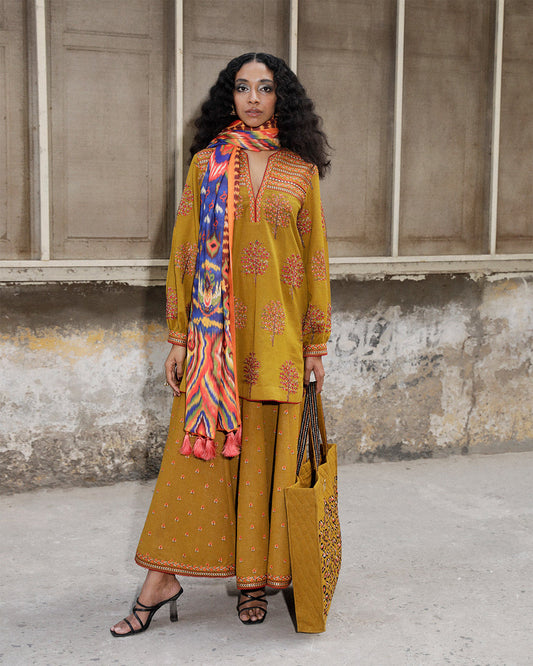 Sunflair Scarf| Jugnu (Pre- Order)