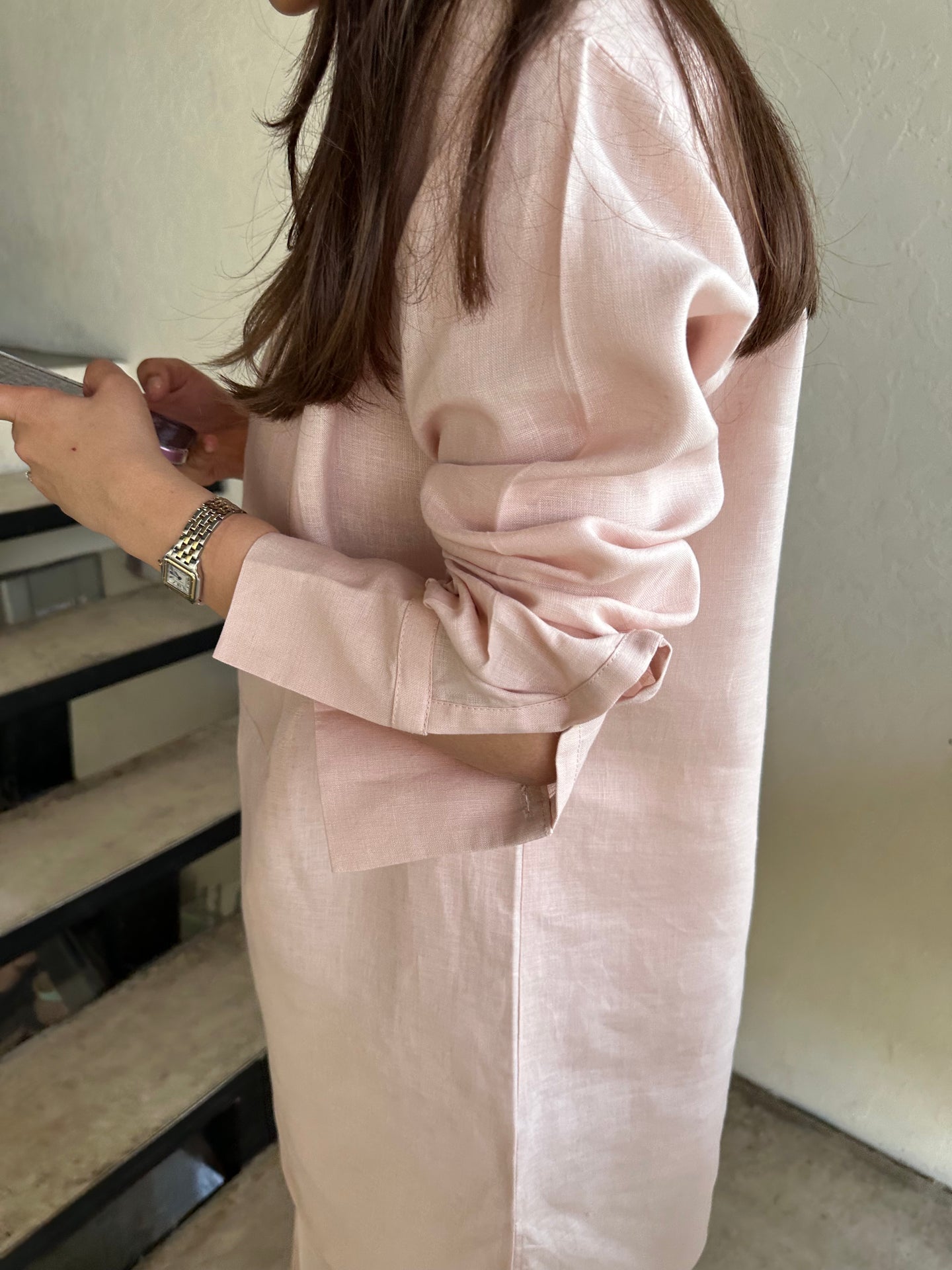 LIGHT PINK LINEN WILLOW SET | Sak Atelier