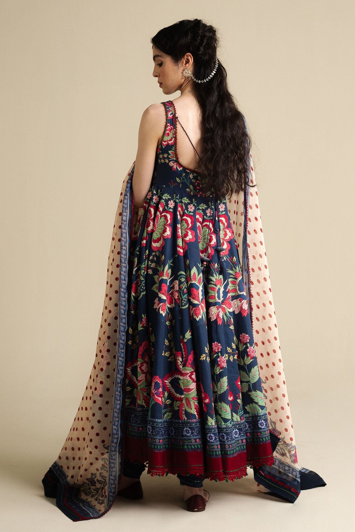 NEELOFUR-D4 | Zara Shahjahan Unstitched Anarkali’25 (RTS)