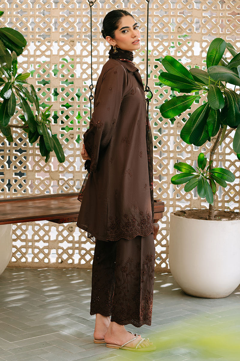 Floret Glam-3PC Cambric Suit | Cross Stitch