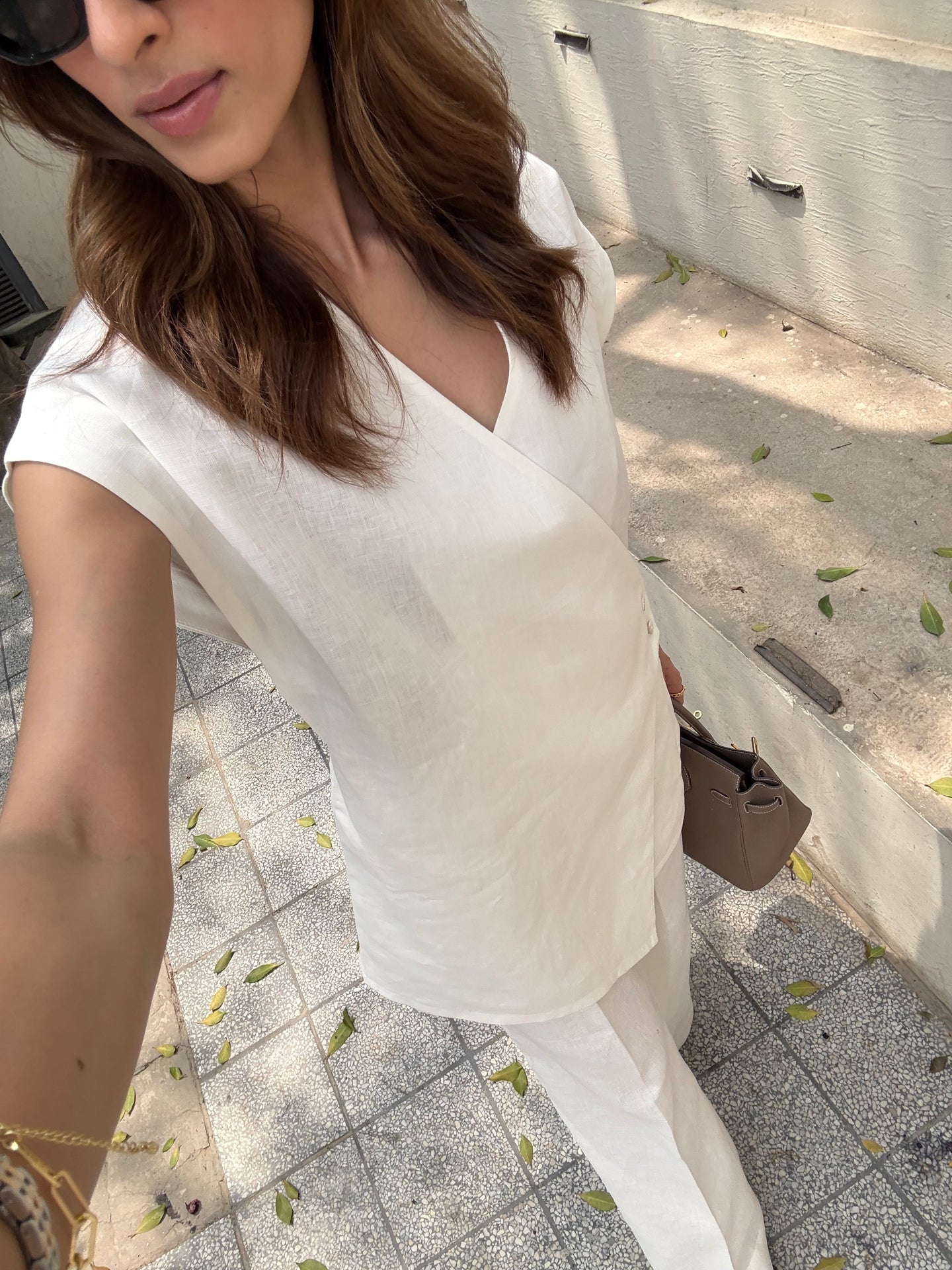 WHITE LINEN VEST SET | Sak Atelier