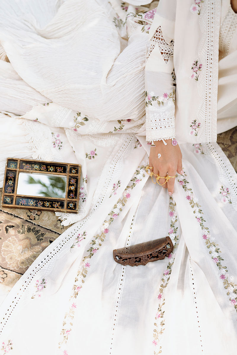 PETAL PARADISE-3PC EMBROIDERED LAWN SUIT | Cross Stitch