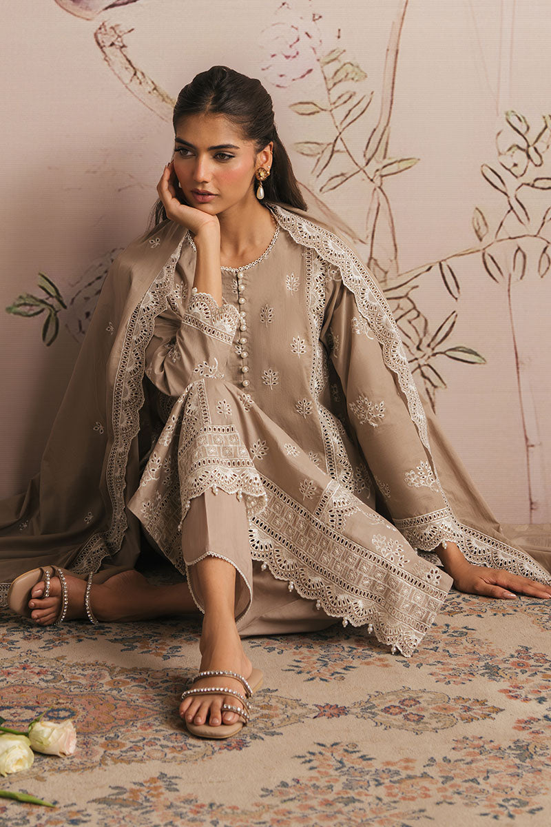 GRAY FOREST-3PC CHIKANKARI SUIT | Cross Stitch