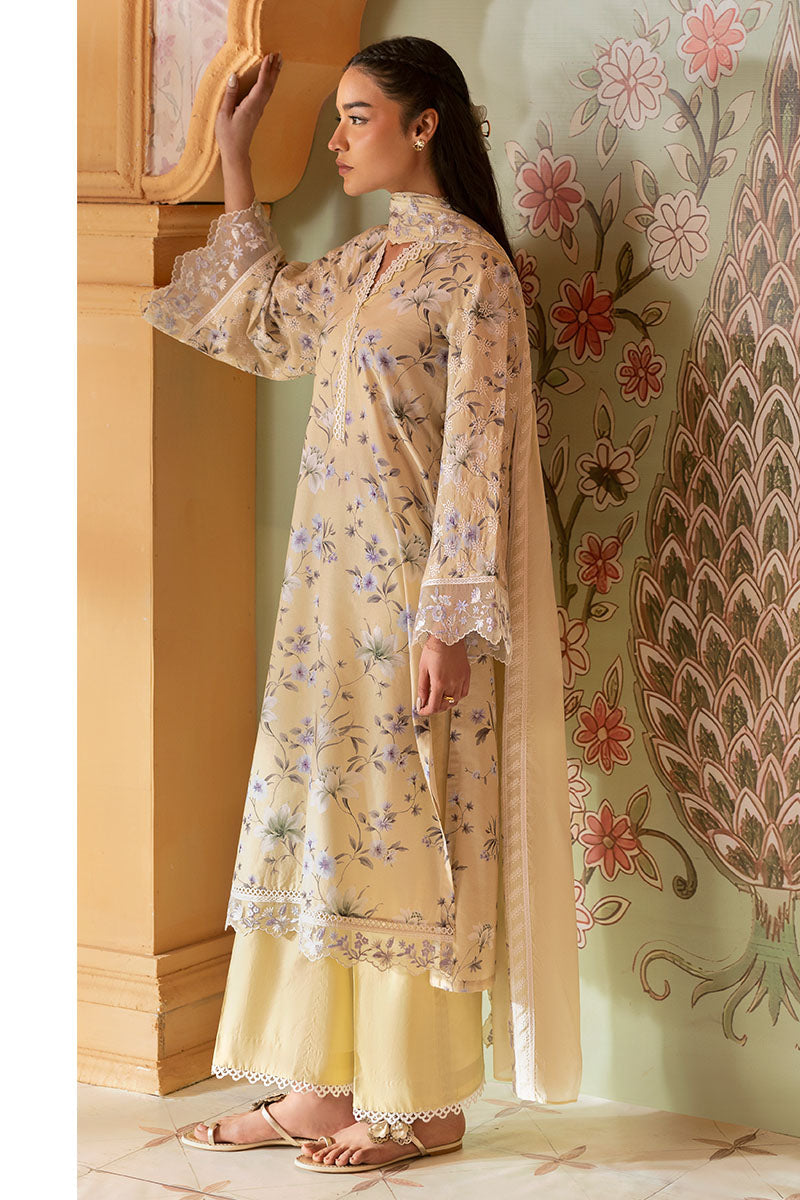 OLIVE MUSE-3PC PRINTED LAWN SUIT | Cross Stitch