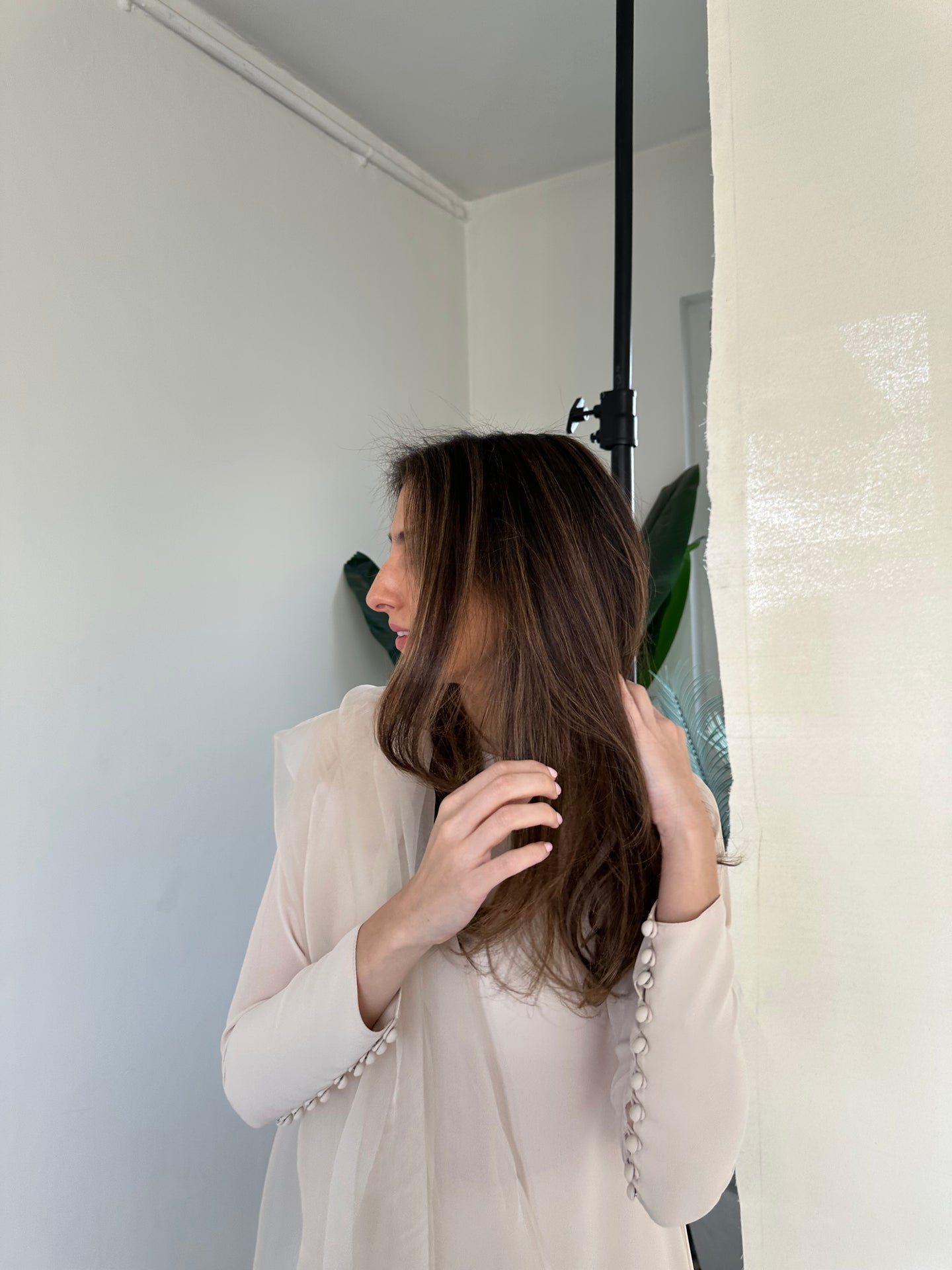 ANTIQUE WHITE BUTTONED SET | Sak Atelier