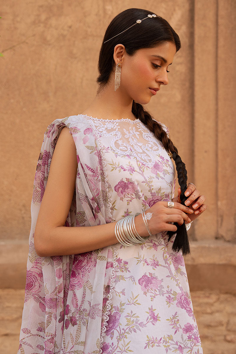 LILAC HINT-3PC PRINTED LAWN SUIT | Cross Stitch