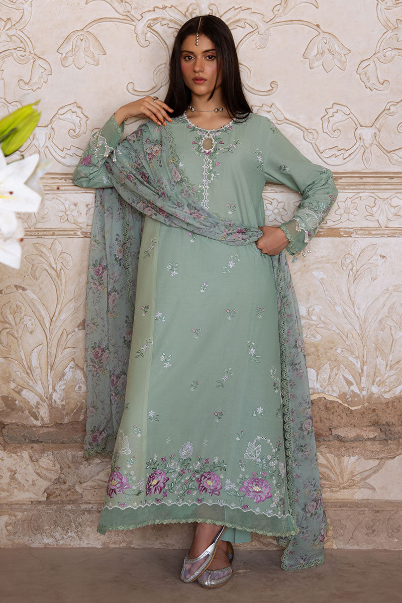 SAGE GRACE-3PC EMBROIDERED LAWN SUIT | Cross Stitch