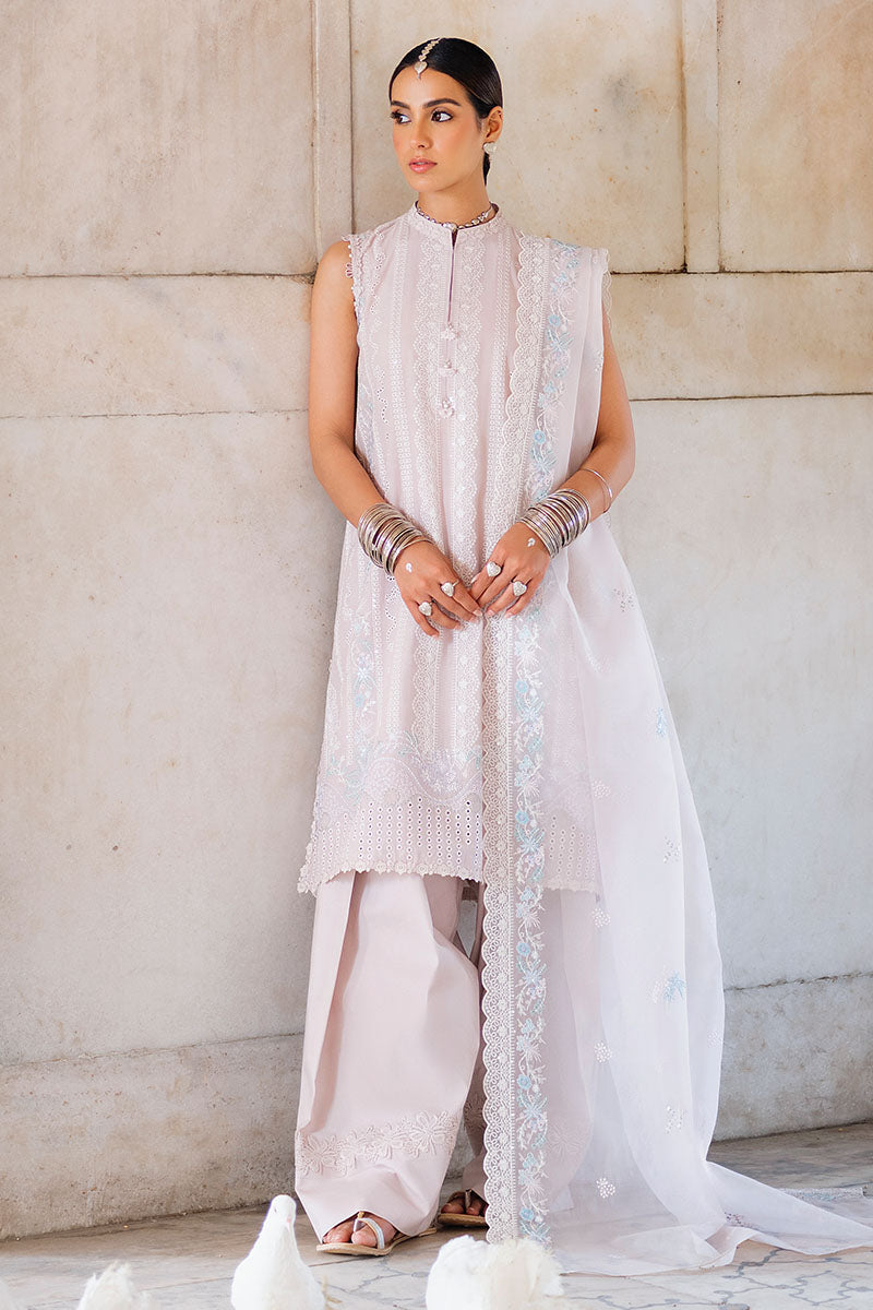 HUSHED MAUVE-3PC EMBROIDERED LAWN SUIT | Cross Stitch