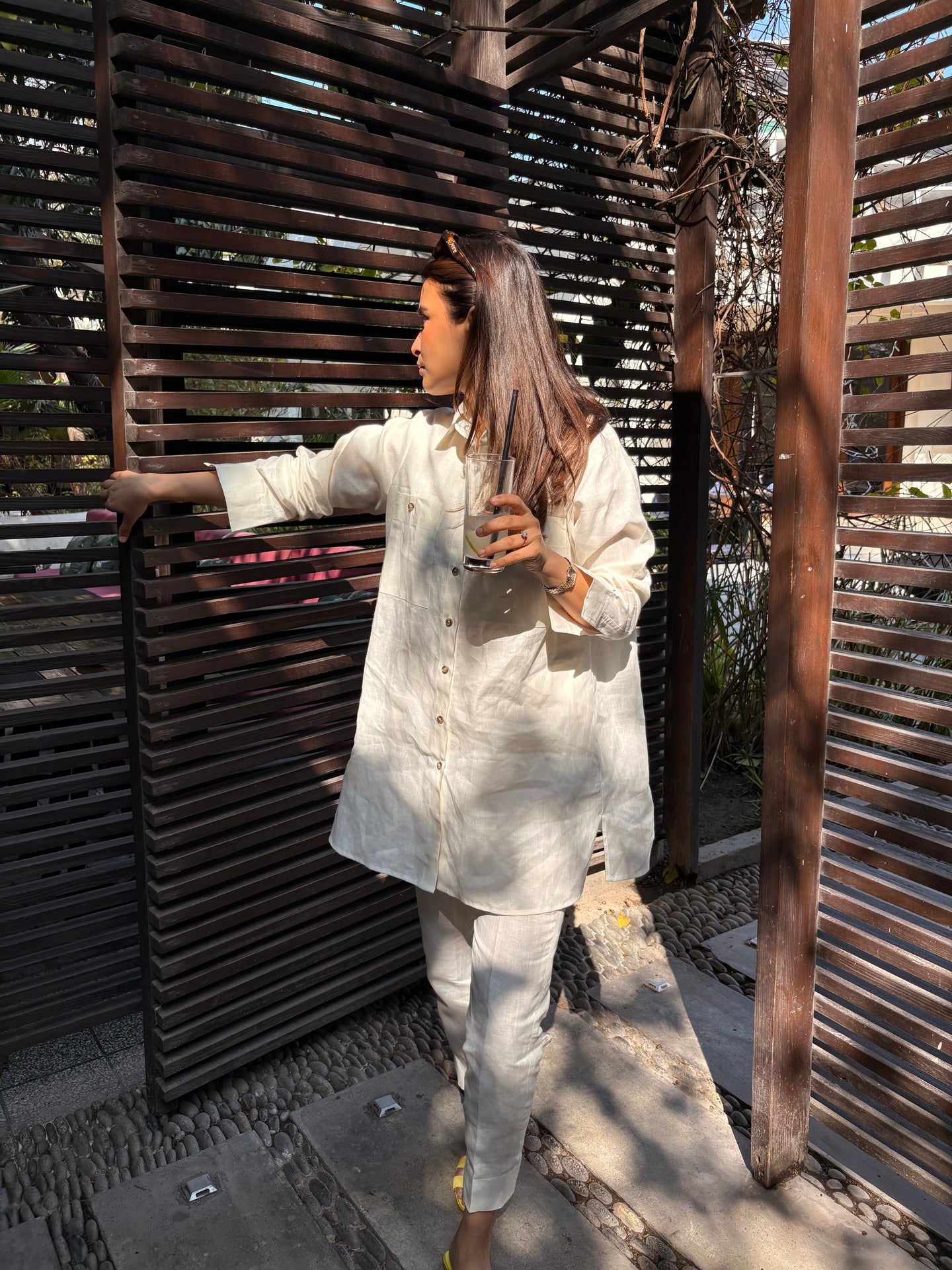 COLLARED LINEN SET | Sak Atelier