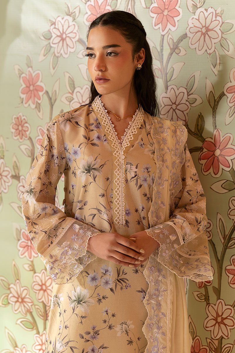 OLIVE MUSE-3PC PRINTED LAWN SUIT | Cross Stitch