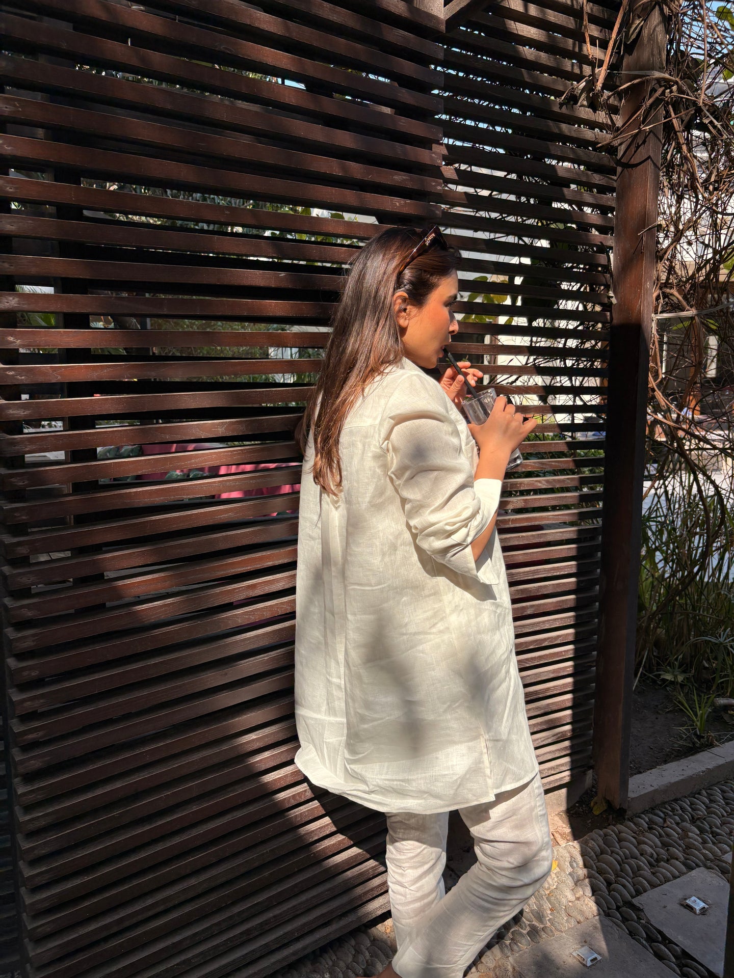 COLLARED LINEN SET | Sak Atelier