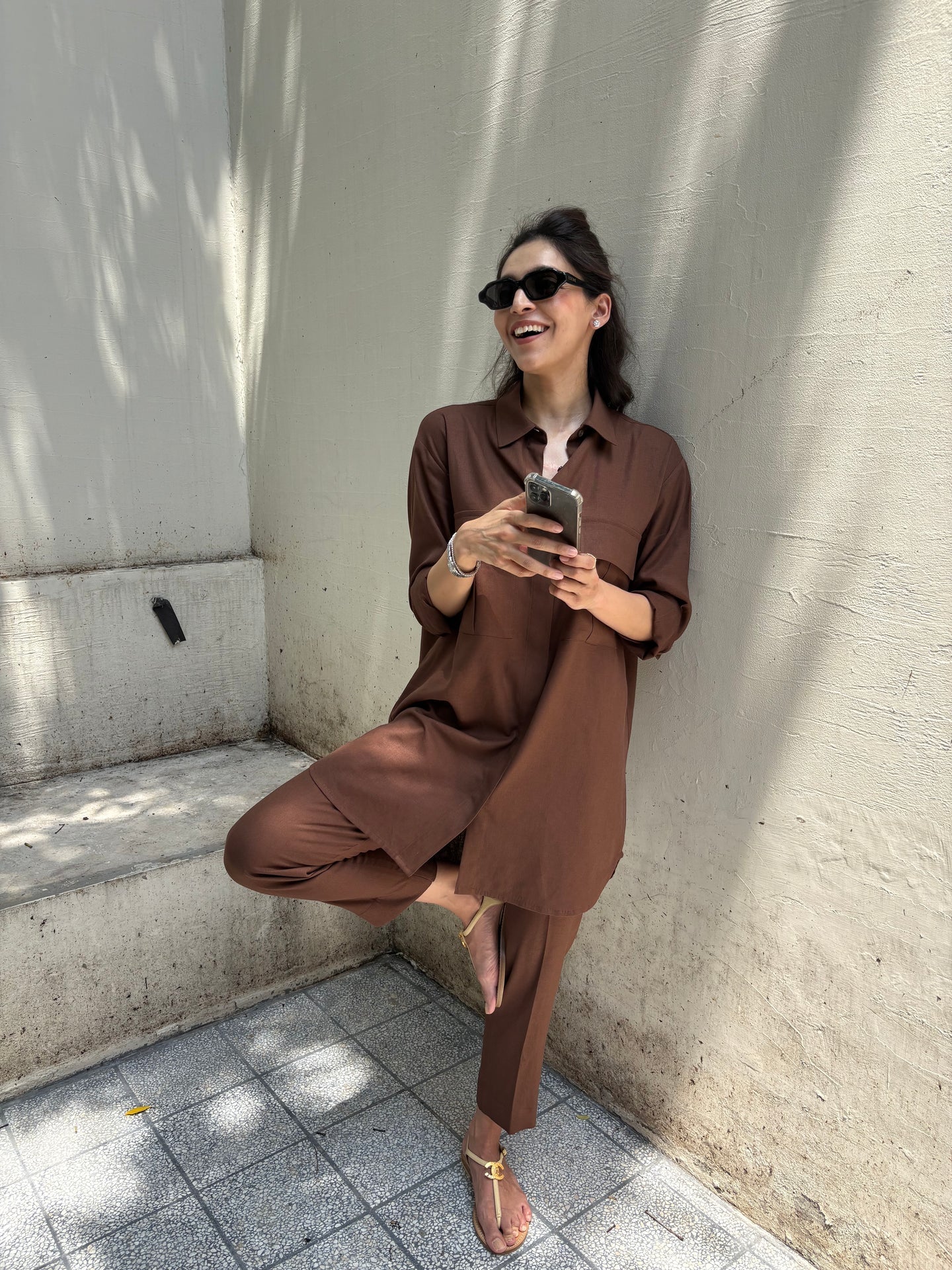 CHOCOLATE BROWN CAPRI SET | Sak Atelier