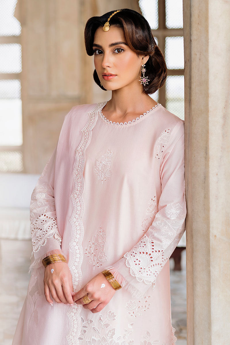 PEACH BLUSH-3PC EMBROIDERED LAWN SUIT | Cross Stitch