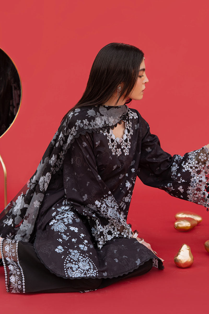 RAVEN WHISPER-3PC PRINTED LAWN SUIT| Cross Stitch