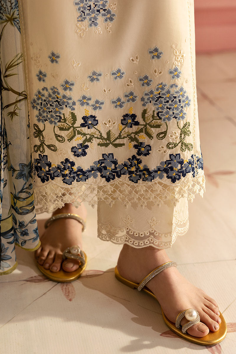 BLUE ALLURE-3PC PRINTED LAWN SUIT | Cross Stitch
