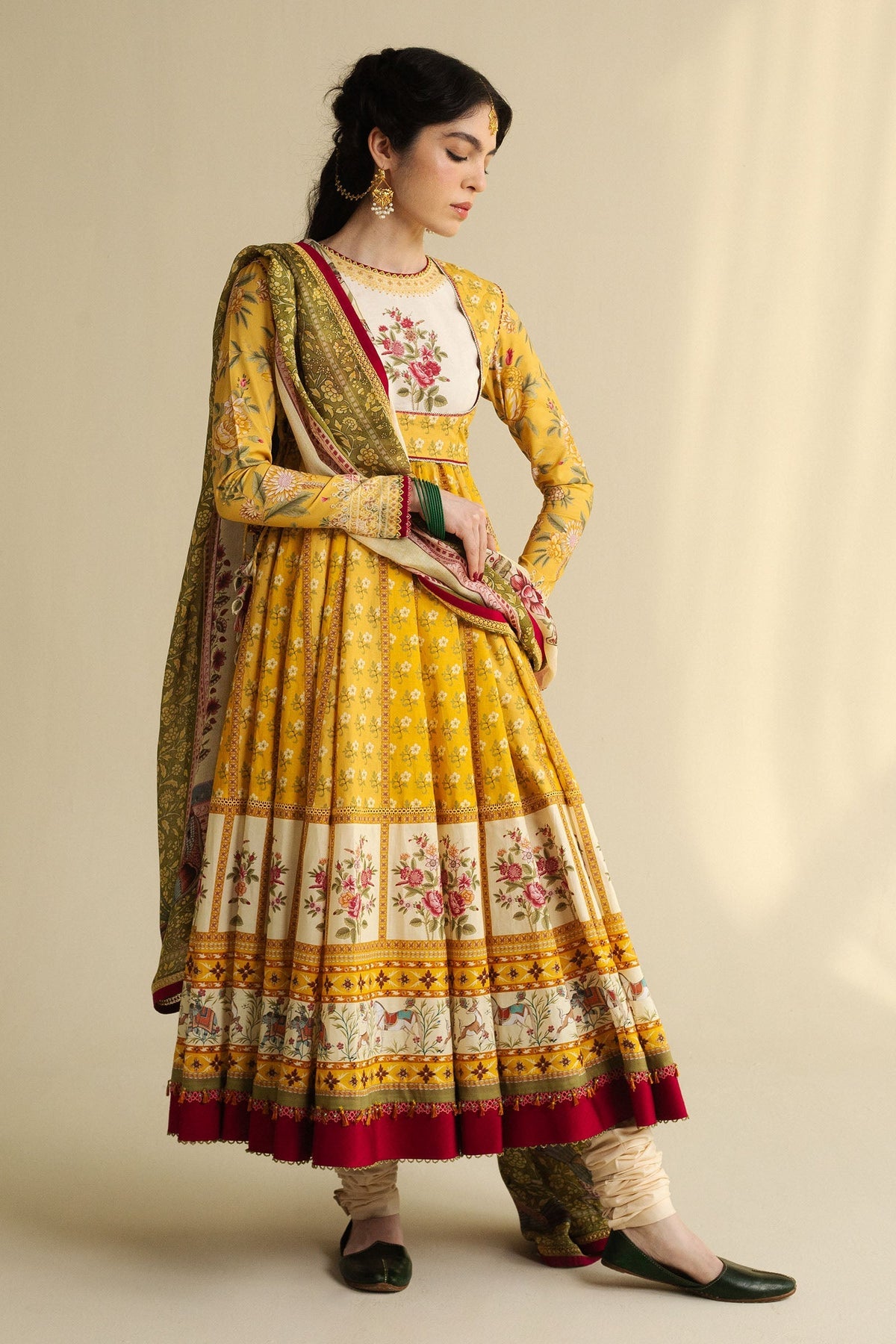 Amaltas-D3 | Zara Shahjahan Unstitched Anarkali’25