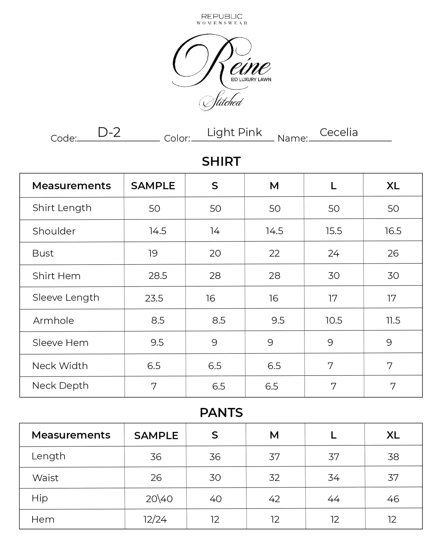 Cecelia | Reine Luxury Lawn Stitched '26 | Republic Womenswear