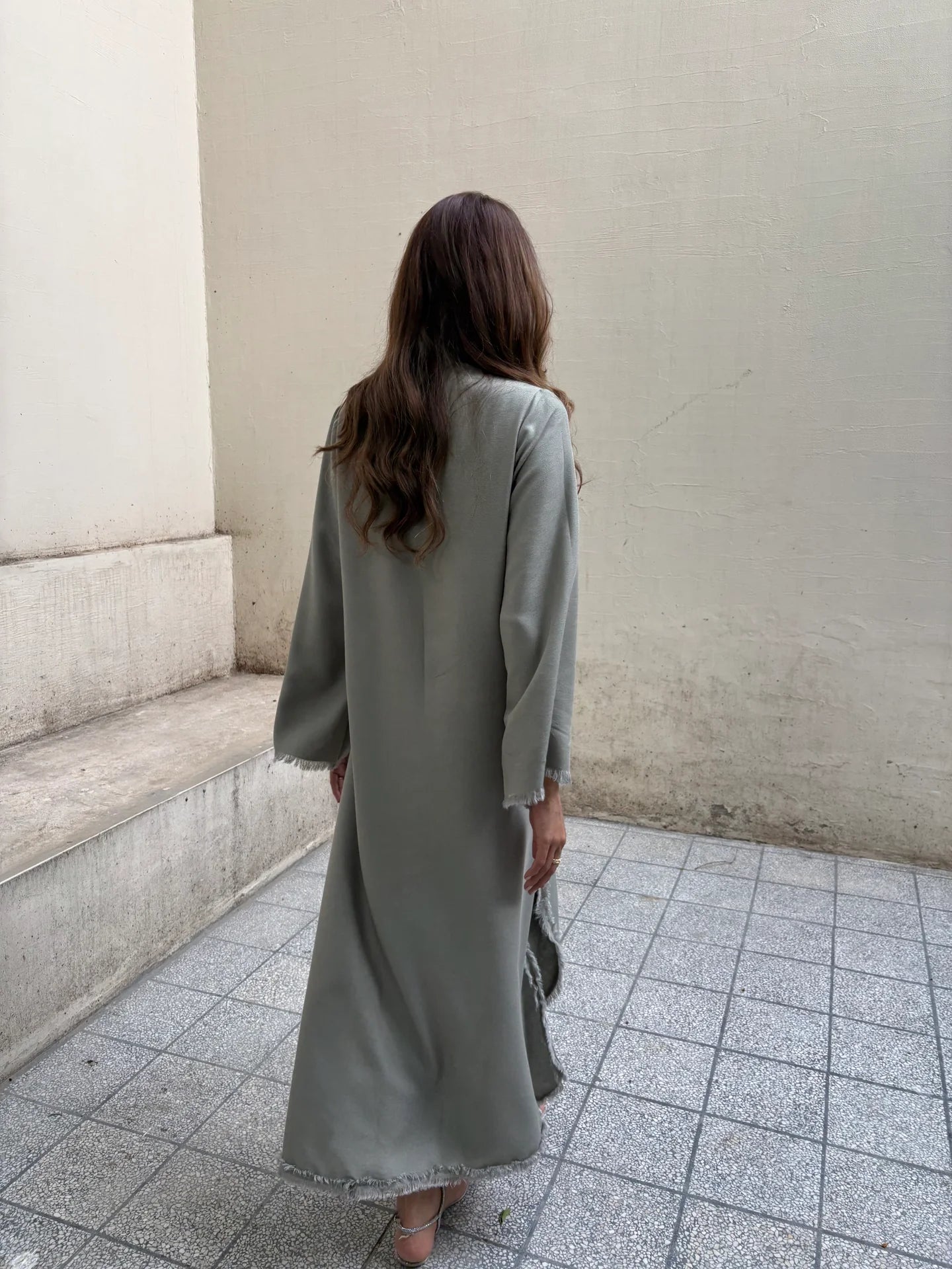 MUTED GREY-GREEN DHAAGA SET | SAK ATELIER