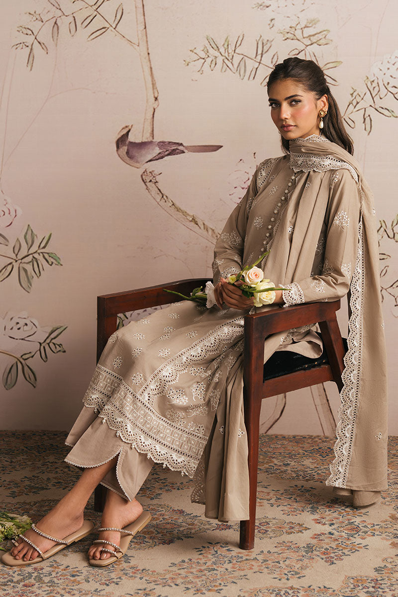 GRAY FOREST-3PC CHIKANKARI SUIT | Cross Stitch