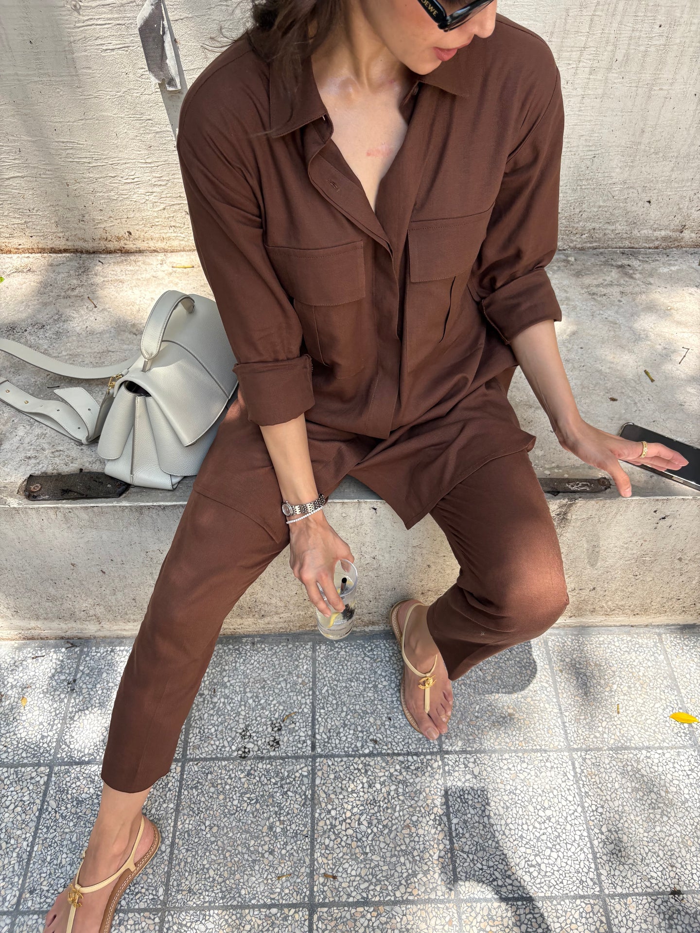CHOCOLATE BROWN CAPRI SET | Sak Atelier