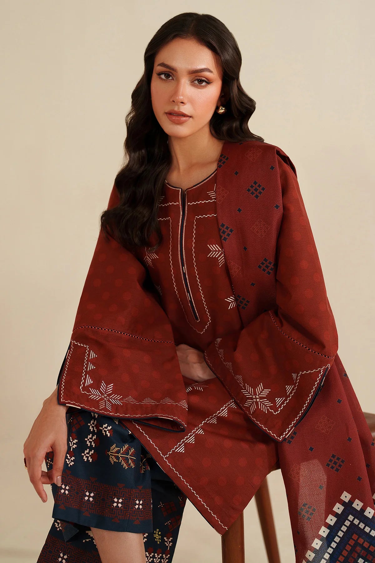 JZ-UW-D0194-0 | EMBROIDERED PREMIUM VISCOSE | Jazmin