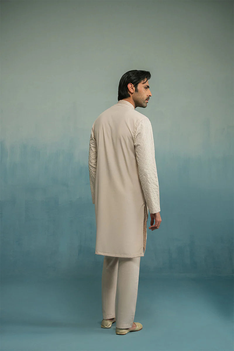 'Cream' Embroidered Kurta Pajama | REPUBLIC MENSWEAR