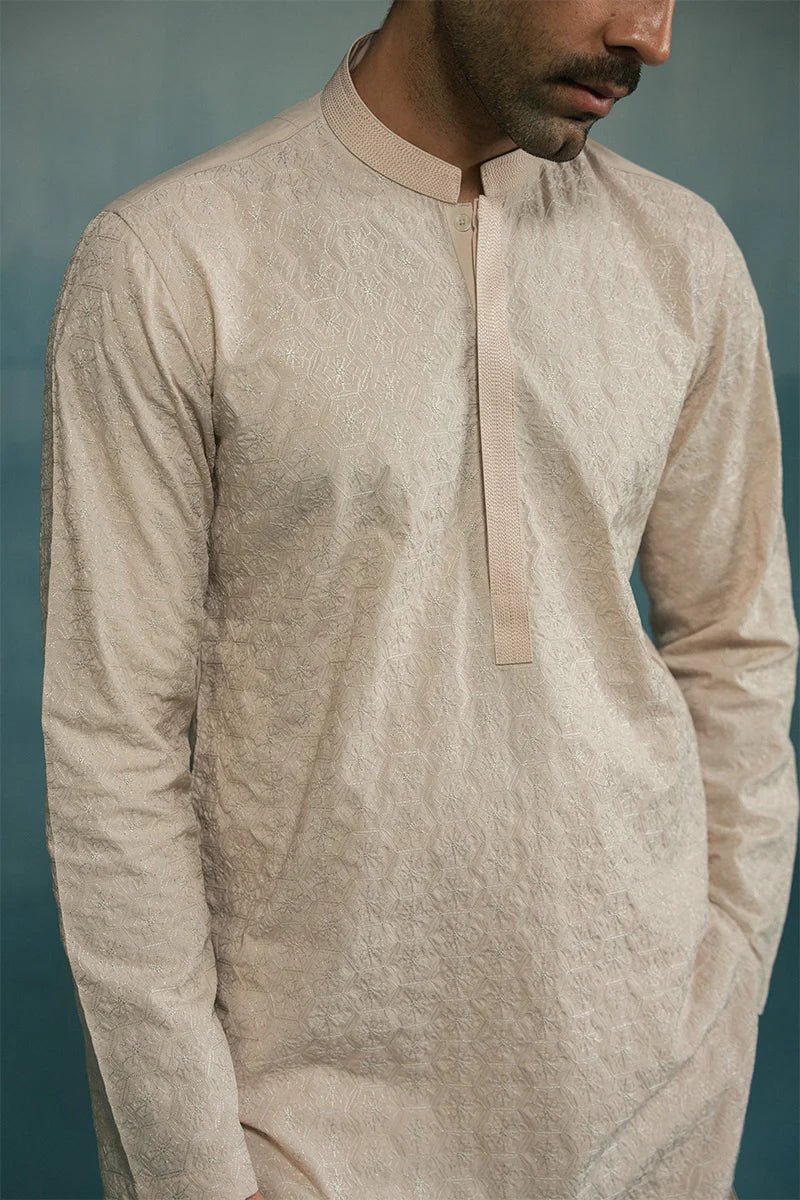 'Cream' Embroidered Kurta Pajama | REPUBLIC MENSWEAR