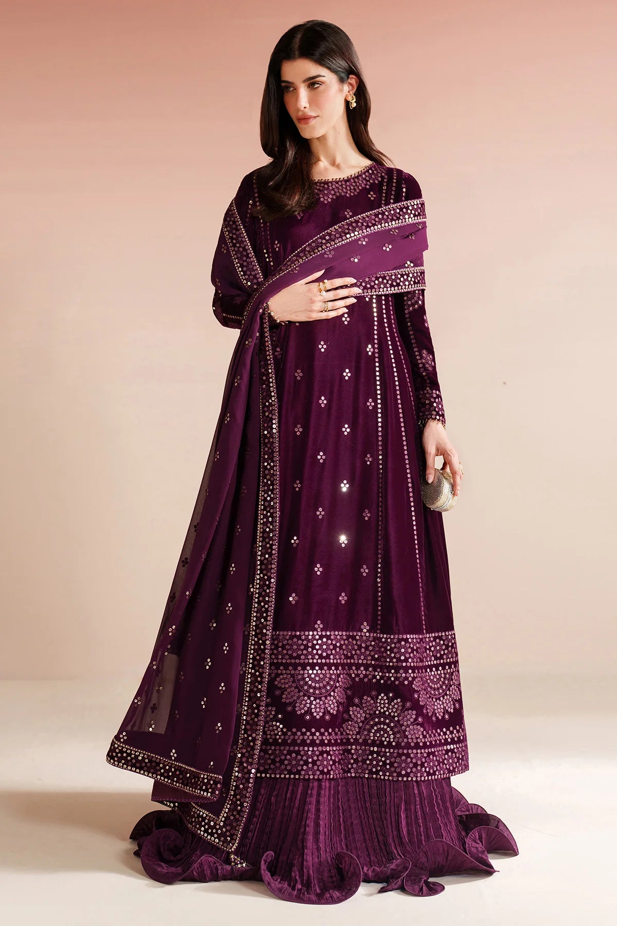 JZ-VVF-D1-0 | EMBROIDERED VELVET FORMAL | Jazmin